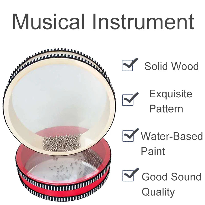 Ocean Wave Drum – Montessori Wooden Percussion Toy for Kids