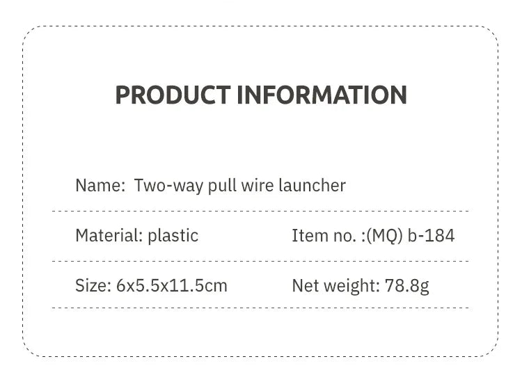 Two-Way Pull Wire Launcher for Beyblade Battles