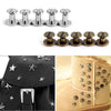 A set of decorative heart brass rivets for leather craft and DIY projects.