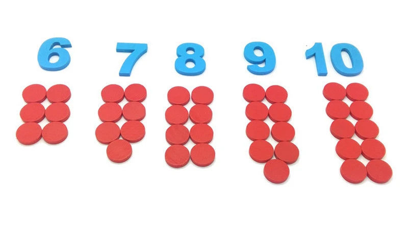 Wooden Number Counting Game with Montessori Cards