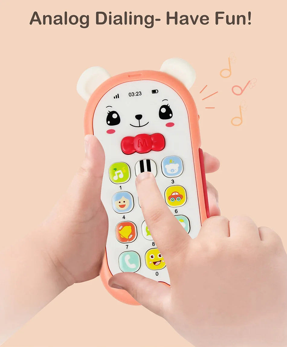 Musical Baby Phone Toy with Teether, Lights & Sounds