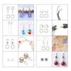 A collection of jewelry making supplies including findings, tools, and various beads and components.