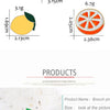 Fresh Fruit Enamel Pins Set — Lemon & Orange Brooches