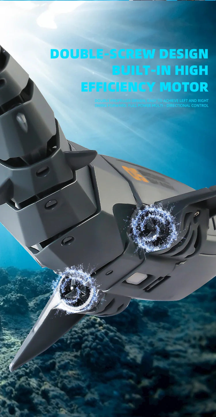 Remote Control Shark Toy with Water Spray
