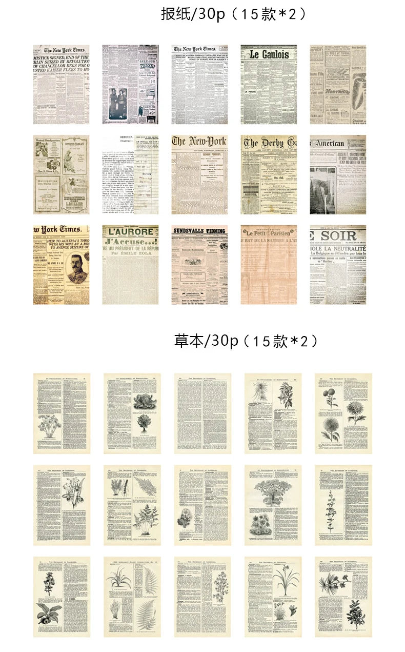 Vintage Paper Pack for Junk Journaling and Scrapbooking