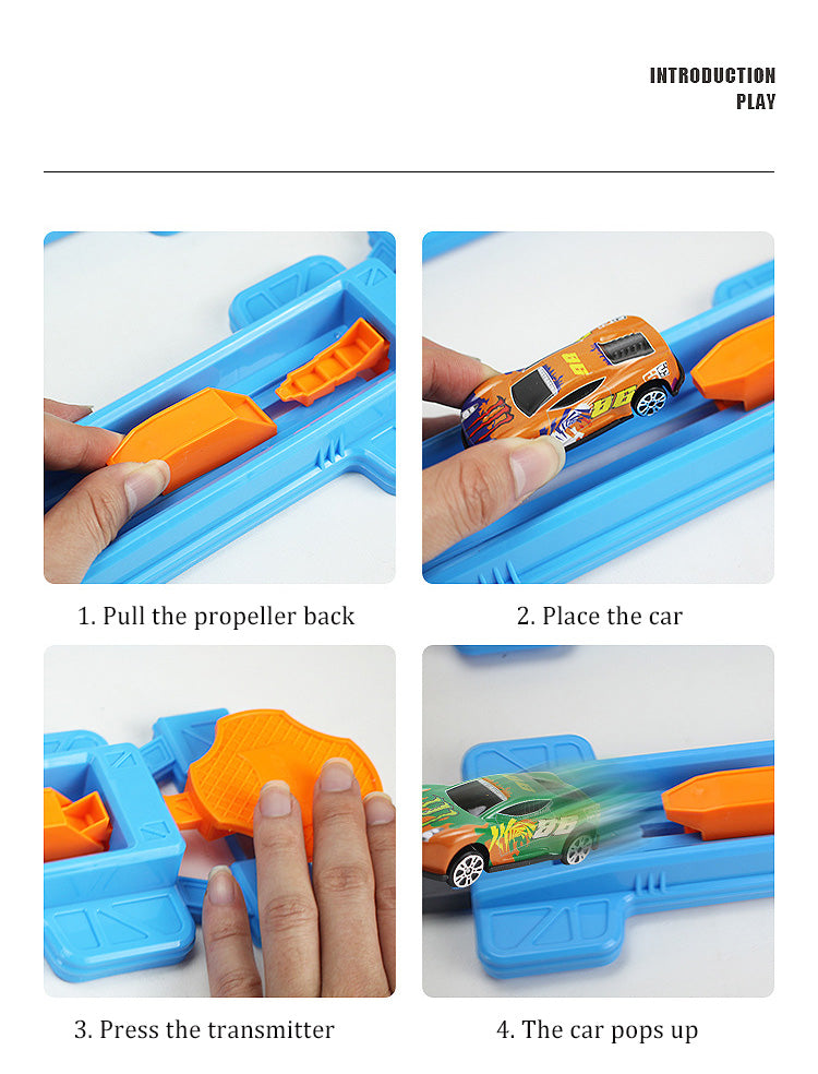 Double-Loop Racing Track Set with Inertia Cars