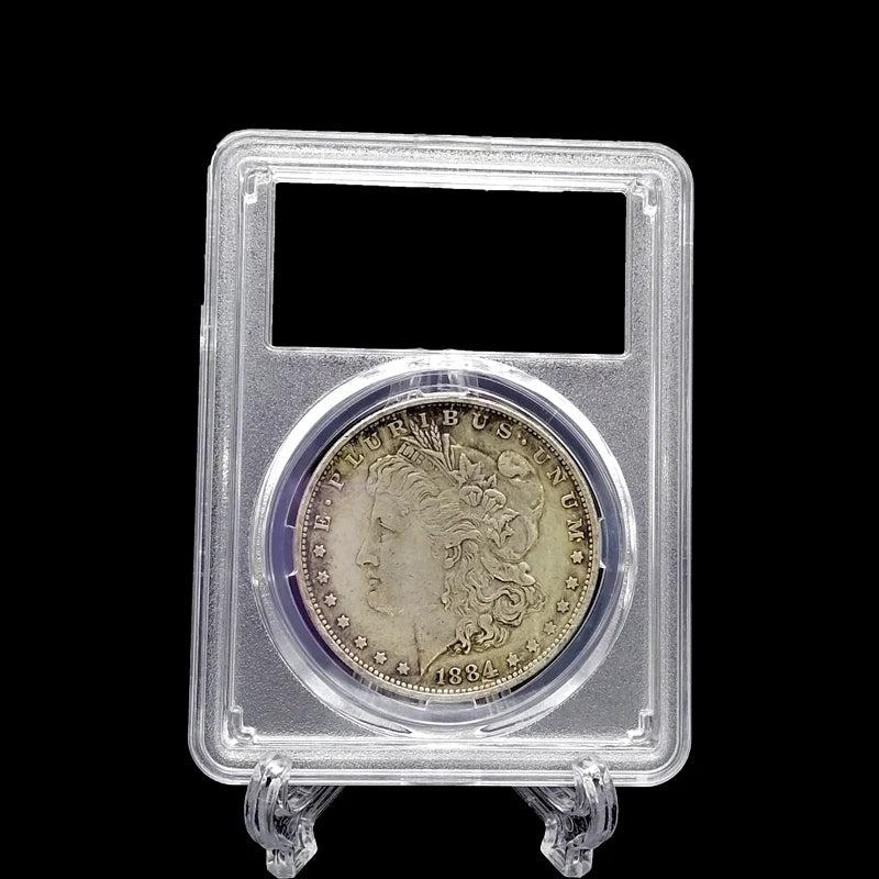Crystal Clear Coin Display Holder with Protective Slab