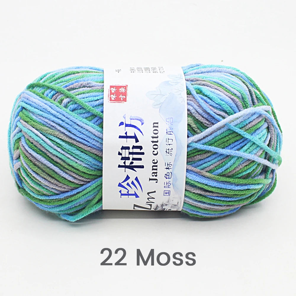 Soft Milk Cotton Yarn for Knitting and Crochet – 50g per Ball