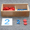 Wooden Number Counting Game with Montessori Cards