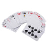 A fan of marked playing cards showing a close-up deck with various face cards and numbered cards.