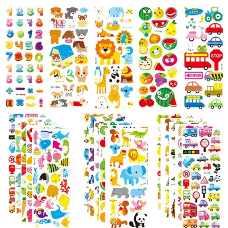 500+ Pieces 3D Puffy Sticker Variety Pack for Kids