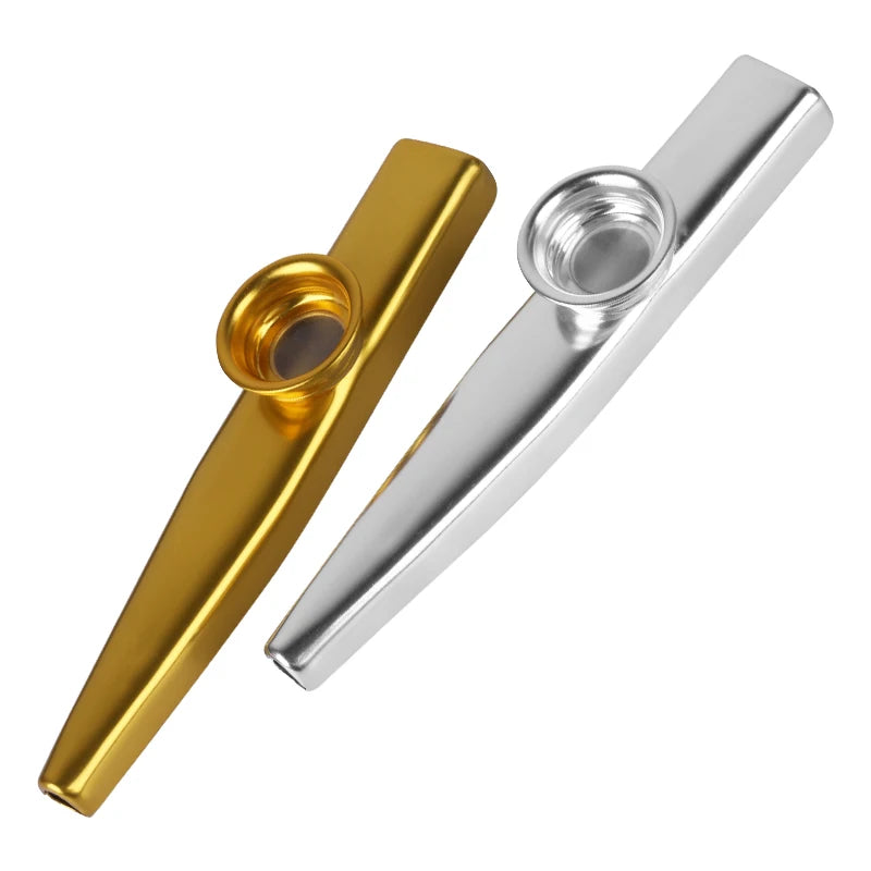 Gold-Plated Metal Kazoo with 5 Replacement Films