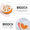 Fresh Fruit Enamel Pins Set — Lemon & Orange Brooches