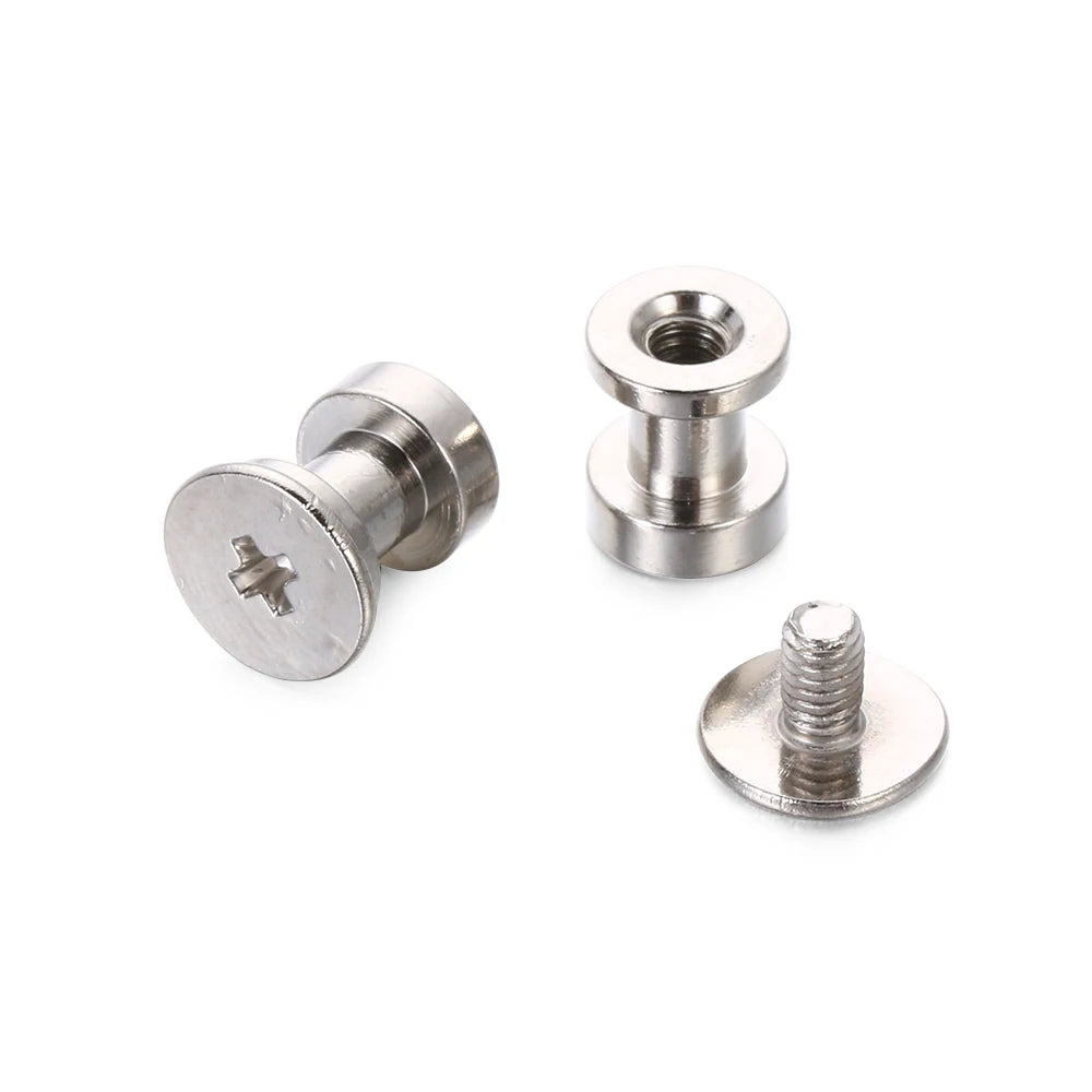 A set of decorative heart brass rivets for leather craft and DIY projects.