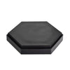 Black hexagon dice tray and storage box with a velvet interior