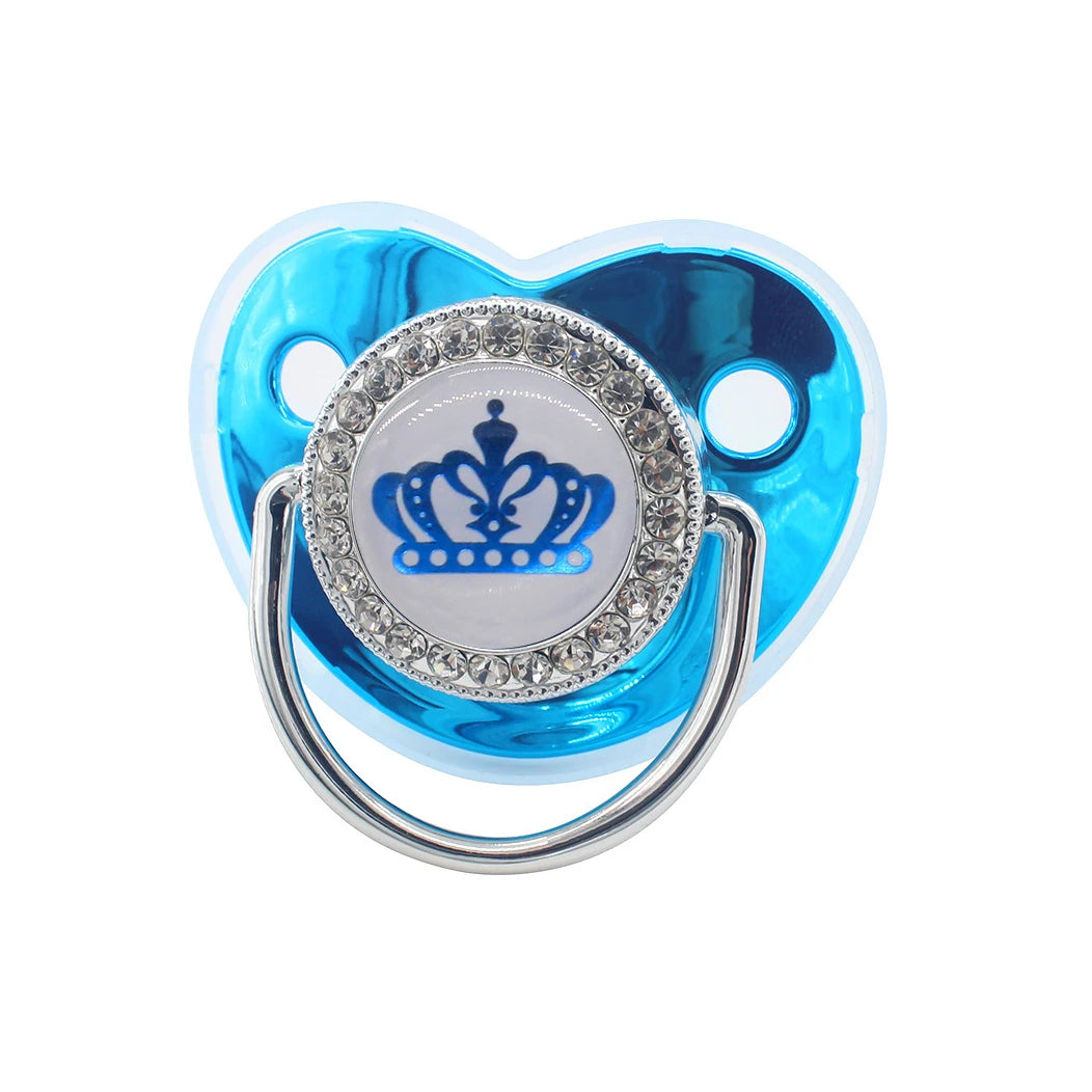 Rhinestone Crown Pacifier for Babies – Soft Silicone Soother with Elegant Sparkle