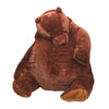 Oversized lifelike brown bear plush cushion in a rich brown color.