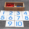 Wooden Number Counting Game with Montessori Cards