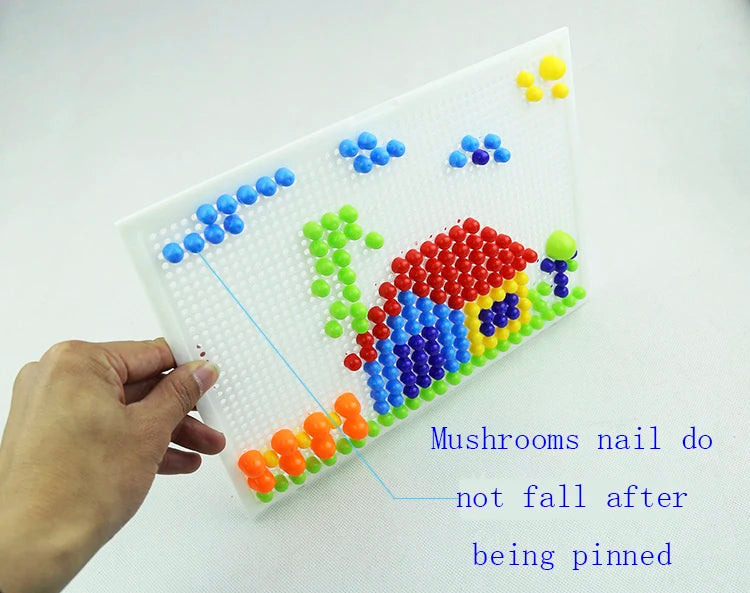 Mushroom Nail 3D Puzzle Set – 296 Pieces Creative Educational Toy