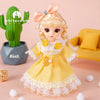16cm Articulated Fashion Doll with Big Eyes and Dress-Up Outfit