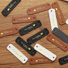 Handmade PU Leather Sew-On Labels with Love Heart Design (Set of 30)