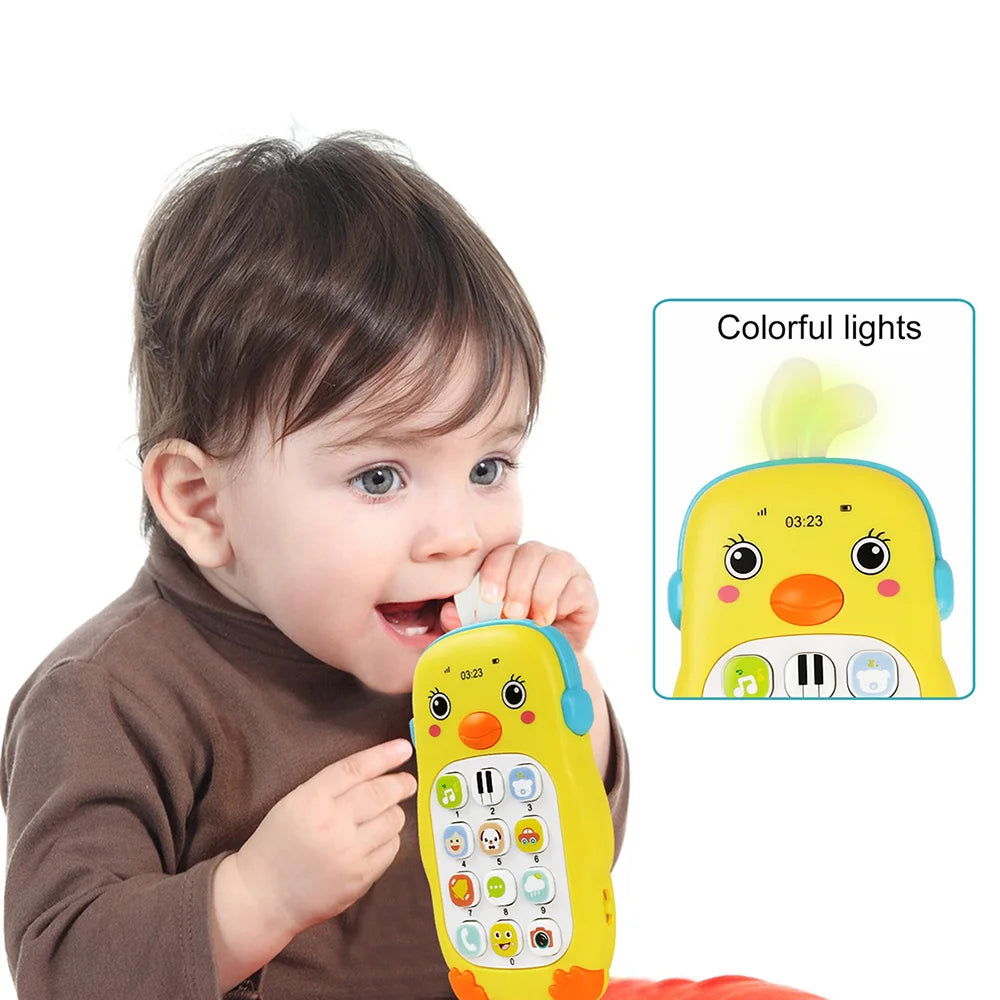 Musical Baby Phone Toy with Teether, Lights & Sounds