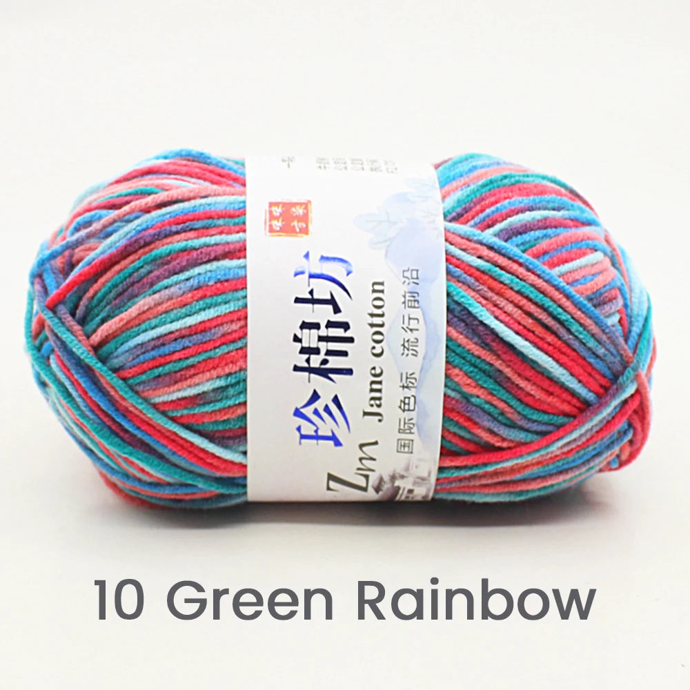 Soft Milk Cotton Yarn for Knitting and Crochet – 50g per Ball