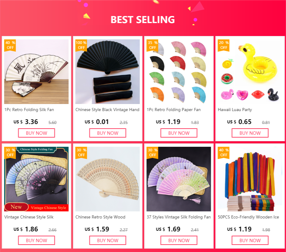 Elegant black folding hand fan with bamboo frame