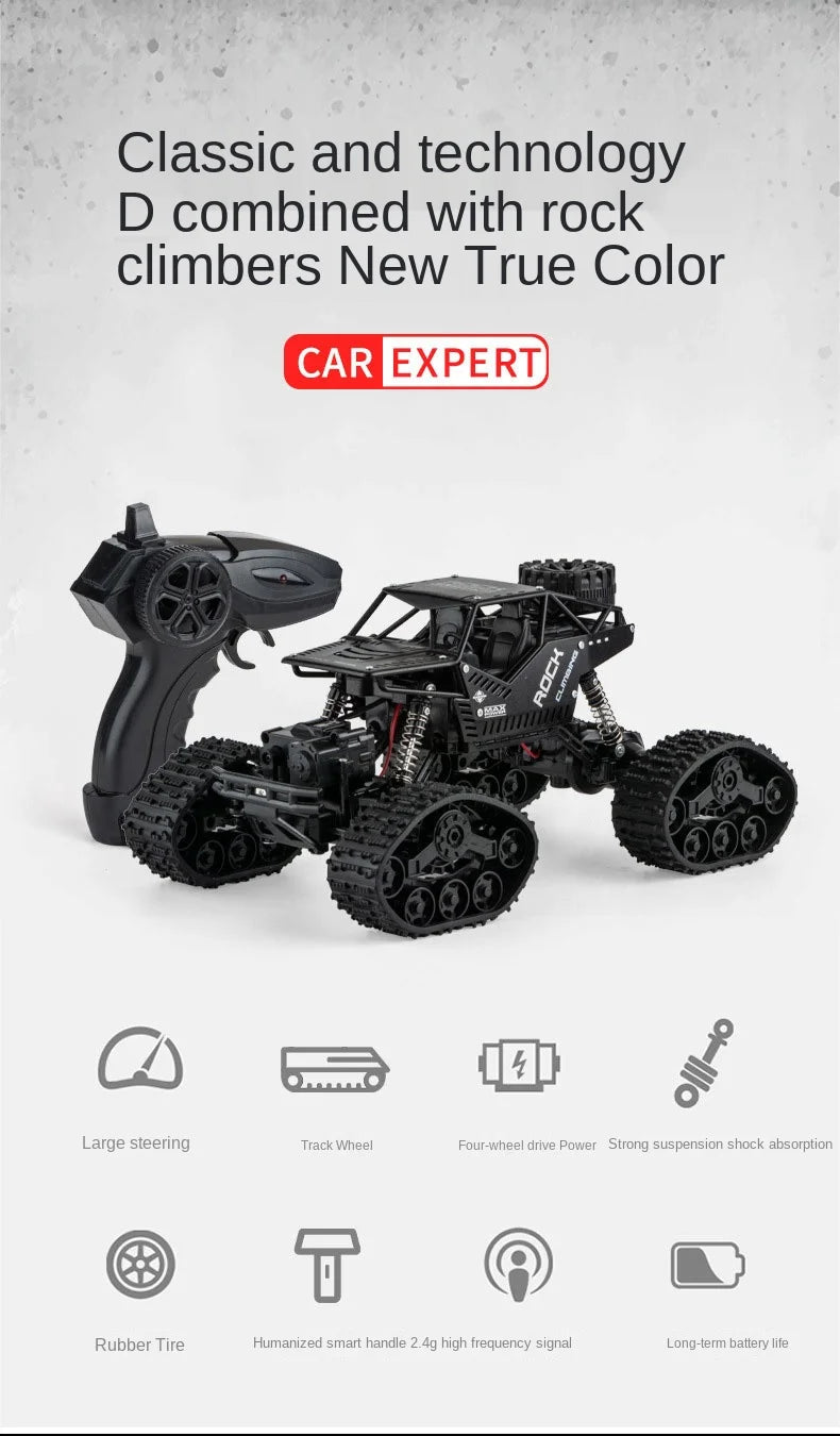 Black D combined with rock climbers new true color 4WD remote control stunt car