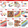 Multicolor heart-shaped acrylic beads for jewelry making in various shades