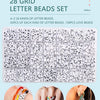 A set of 28 grid letter beads for jewelry making, including kinds of letter beads and love beads.