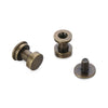 A set of decorative heart brass rivets for leather craft and DIY projects.
