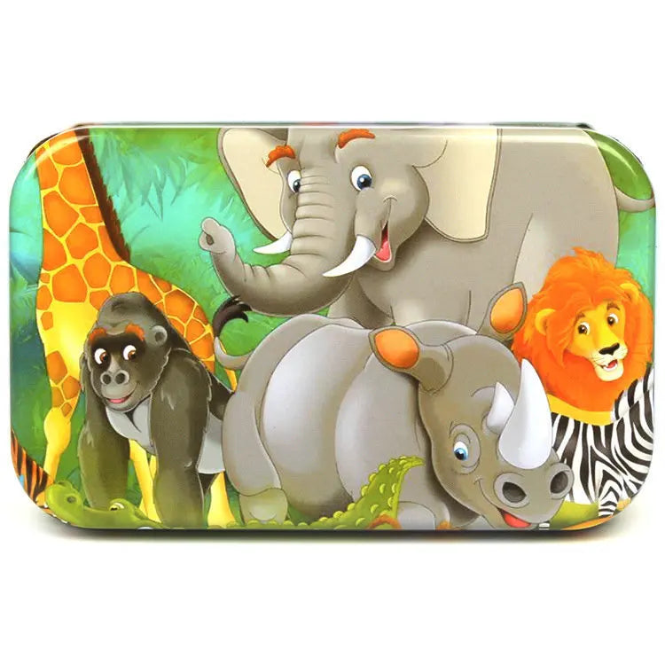 Wooden Jigsaw Puzzle Set for Kids - 60 Pieces of Cartoon Vehicles & Animals