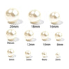 A set of imitation pearl beads in various sizes ranging from 3mm to 20mm.