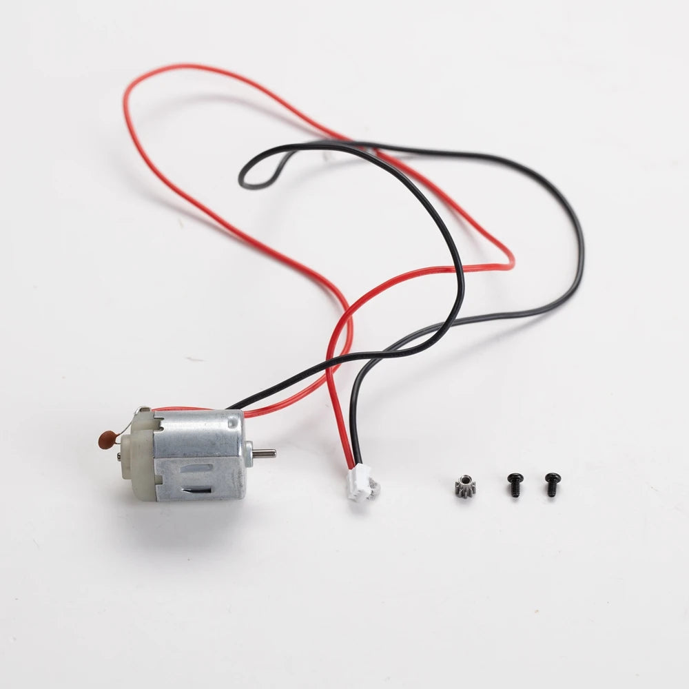 A set of wiring and parts for a 1:12 scale RC car steering wheel and interior upgrade.
