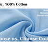 Close-up of soft light blue 100% cotton fabric showing a draped texture.