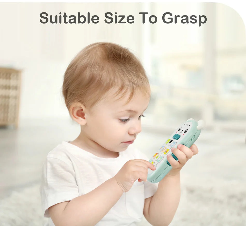 Musical Baby Phone Toy with Teether, Lights & Sounds