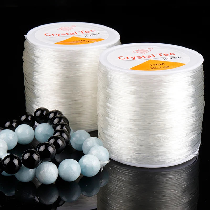 Elastic Crystal Beading Cord - 100m Roll for Jewelry Making