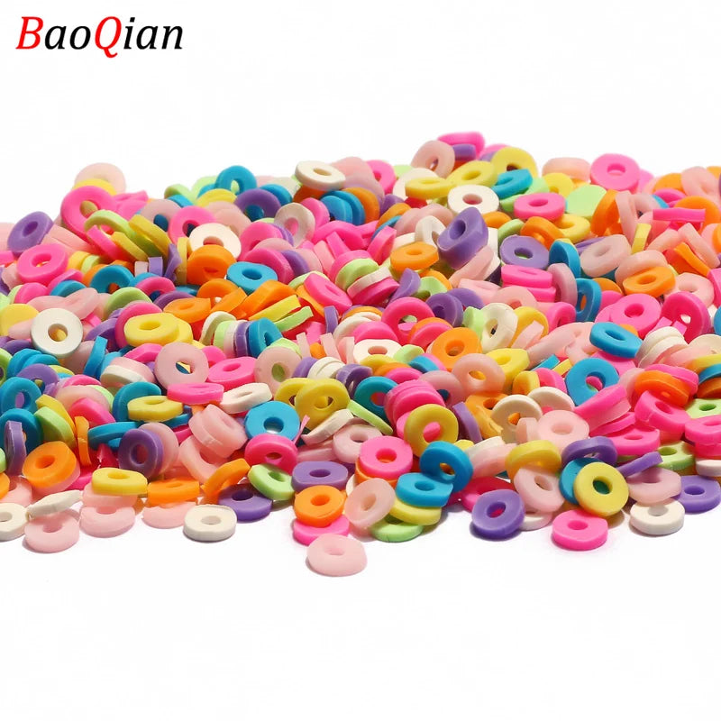 Assortment of colorful soft polymer clay slices for nail art and DIY crafts