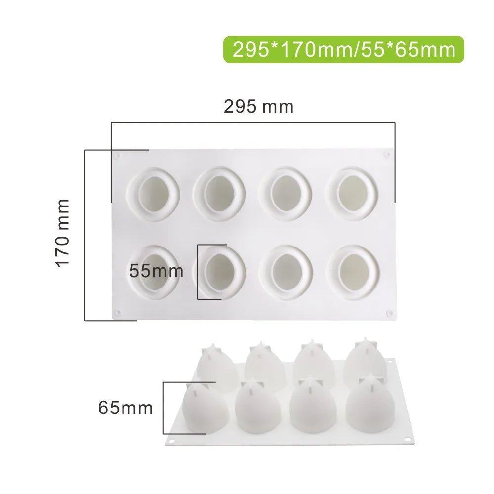 3D Strawberry Silicone Cake Mold for Baking & Dessert Decorating