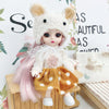16cm Articulated Fashion Doll with Big Eyes and Dress-Up Outfit