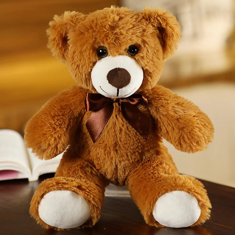 Cute Bow Tie Plush Bear Teddy with Colorful Design
