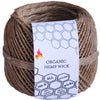 A spool of 200-foot organic hemp wick with a natural beeswax coating.