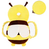 Sac à dos de protection ajustable en forme d'abeille jaune et marron pour tout-petits, avec une pièce circulaire séparée.