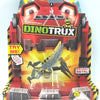 A box of Dinotrux toy featuring a dinosaur truck and removable dinosaur figures.