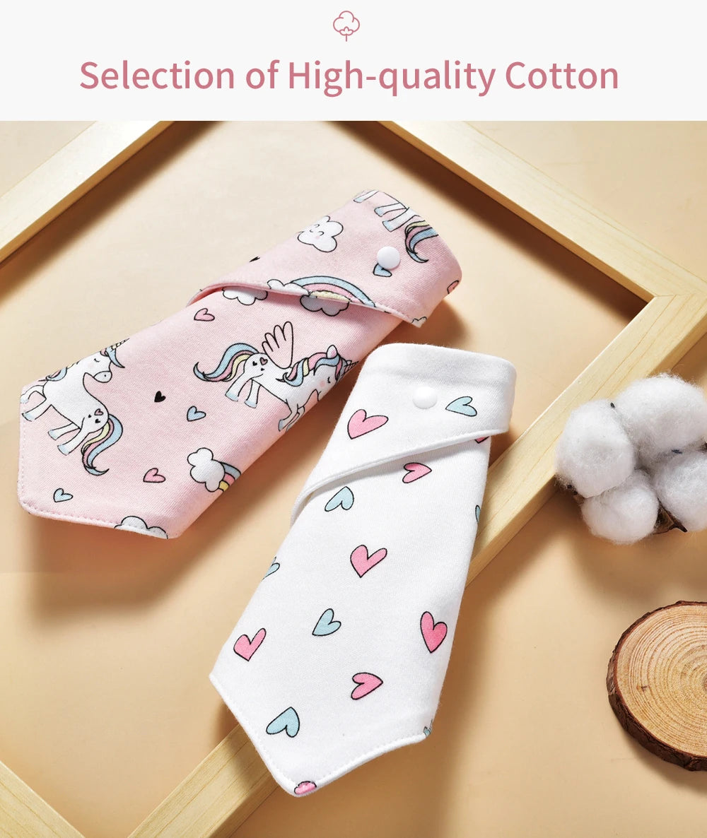 Soft Cotton Baby Bibs (3-Pack) with Cartoon Prints