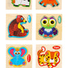 Wooden 3D Cartoon Animal Jigsaw Puzzle for Kids