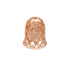 A delicate rose gold bead cap and tassel cap for jewelry making.