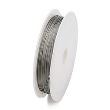 A spool of stainless steel tiger tail beading wire for jewelry making