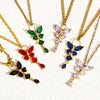 Crystal Butterfly Charms with Rhinestone Accents